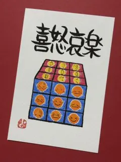 手書きポストカード67.喜怒哀楽