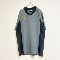 プーマ　Tシャツ　M グレー　Vネック　スポーツ　さらさら　速乾　半袖　通年