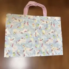 ユニコーン柄 手提げ袋 レッスンバッグ　撥水素材