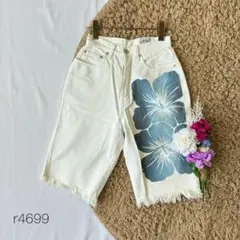 ショートパンツ カットオフ ハーフパンツ ハイビスカス サーフ リゾート