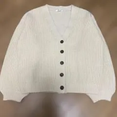 GLACIER ホワイトカーディガントップス❗️ボレロ ゆったりサイズ袖ふわ❗️