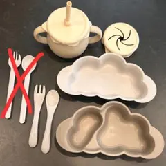 美品 10mois ディモワ 雲形プレート 食器セット 離乳食 マグのサムネイル