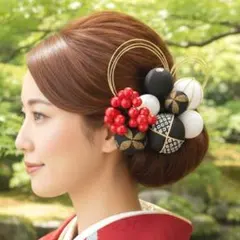 和玉水引髪かざり