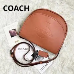 未使用保管品 COACH コーチ スモール メッセンジャー フラップ 茶