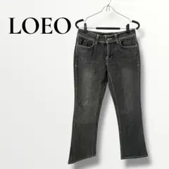 LOEO ダークグレー ブーツカット　デニム　LL