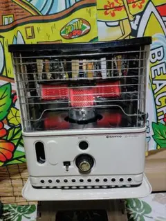 サンヨー石油ストーブ ホワイト 円筒形 サンヨー石油ストーブ ホワイト 筒形