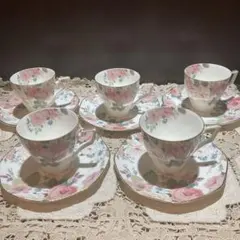 ロイヤルアーデン カップ&ソーサー 3セット ローズ 葡萄 薔薇 金縁 