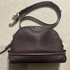 COACH シエラ ドーム型 ショルダーバック ダークブラウン