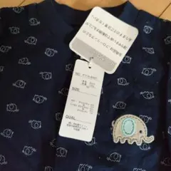 新品ネイビー象刺繍ロンパース 90cm