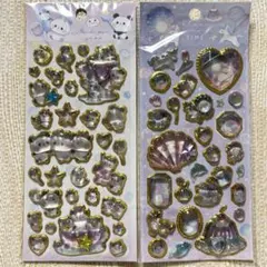 ボンボンドロップシール 2枚セット ぷっくりシール 3D