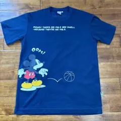 Disney ミッキーマウス Tシャツ Sサイズ ネイビー　バスケTシャツのサムネイル