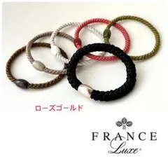 【Rゴールド/6本セット】メタルビーズ ポニーテールチューブ とナローポニーのサムネイル