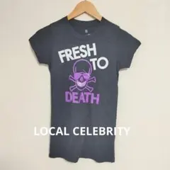 LOCALCELEBRITY 半袖Tシャツ S チャコールグレー ドクロ USA