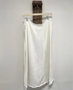 nugu ニットロングラップスカート レイヤード