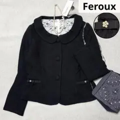 新品タグ付 Feroux オンワード製 ツイードジャケット パール リボンのサムネイル
