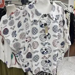 ☆大きいサイズ・4L☆自由区 プルオーバー半袖ブラウス イエロー 比翼 