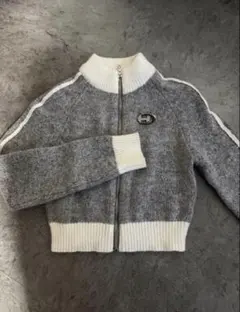 SHEIN グレー ジップアップ セーター