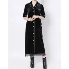 EATME パイピングシャツワンピース ブラックのサムネイル