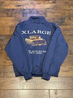 XLARGE ネイビー ジャケット 車プリント（Car）