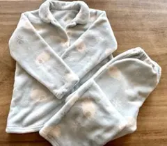 フリースパジャマ　140 水色