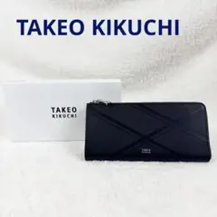 【極美品・箱付】TAKEO KIKUCHI タケオキクチ　長財布　L字ジップ