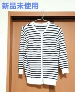 試着のみ★未使用★ハニーズ お花ボタンの七分袖カーディガン 夏用★UVカットのサムネイル