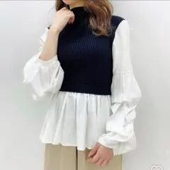 【fifth】フィフス ボリュームスリーブドッキングニット