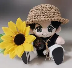 福山雅治　ちぃましゃ　ぬいぐるみ用　麦わら帽子&おまけヒマワリ付(M3)のサムネイル