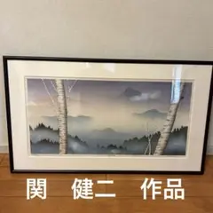 金澤隆 日本画 夜の帳 フクロウ インテリア 額縁 絵画 - メルカリ