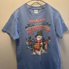 GILDAN クリスマス スノーマン プリント Tシャツ