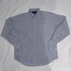 トミーヒルフィガー ストライプシャツ BD 長袖 M