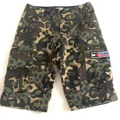 TOMMYJEANS カーゴショートパンツ 迷彩柄 ハーフパンツ メンズ デニム