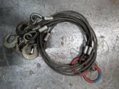 両端スイベルラッチフック付き延長ワイヤーロープ 4M 5分 - メルカリ