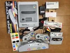 スーパーファミコン本体（スーパーマルチタップ、ソフト2本付き）すぐ遊べるセット