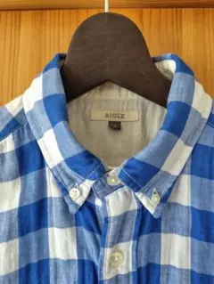 AIGLE ボタンダウン七分袖シャツ