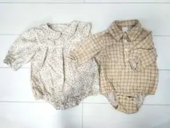 テータテート ベビー ロンパース 2枚セット 70サイズ