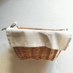 美品完売品☆柳被せ布バスケットSのサムネイル
