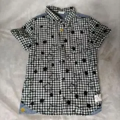 ブリーズギンガムチェック星柄ブラウス 140