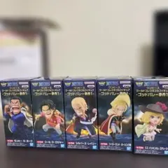 ワンピース　ワールドコレクタブルフィギュア ゴッドバレー事件1- 5種　コンプ