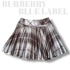 美品✨バーバリー 巻きスカート ノバチェック プリーツ 牛革ベルト y2k 38