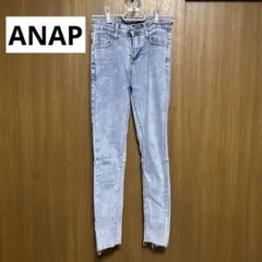ANAP アナップ 裾ジップ ファスナー スキニー デニム パンツ Sサイズのサムネイル