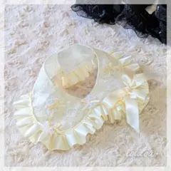 犬服【新品】ペットスタイ　おしゃれリボンレース犬猫