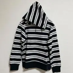 COMME CA ISM フード付きトレーナー　ボーダーパーカー　150cm