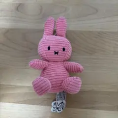 ミッフィー　キーホルダー　コーデュロイ　ピンク