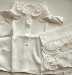 【最終お値引き】フリル　付け襟・袖セット