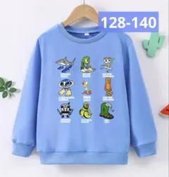 イタリアンブレインロット　薄手トレーナー　ライトブルー　128-140