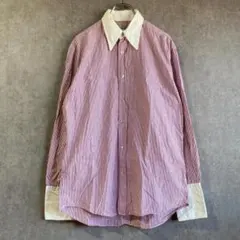キャサリンハムネット(M)ストライプシャツ＊長袖＊クレリックシャツ＊カジュアル
