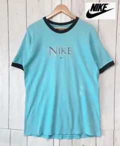 00s Y2K MEXICO製　Nike リンガー　Tシャツ ブルー　コットン