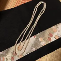 ホワイトパール二重巻きネックレス