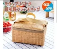 ラタン風　保冷バッグ　保冷　保温　ランチバッグ　アウトドア　撥水 アウトドア